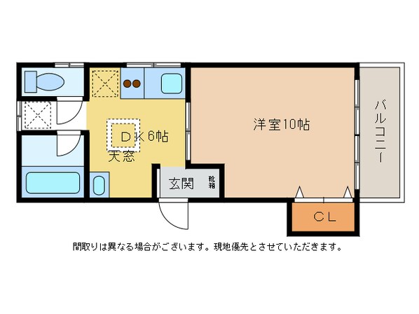 ハッピーハイツ３の物件間取画像